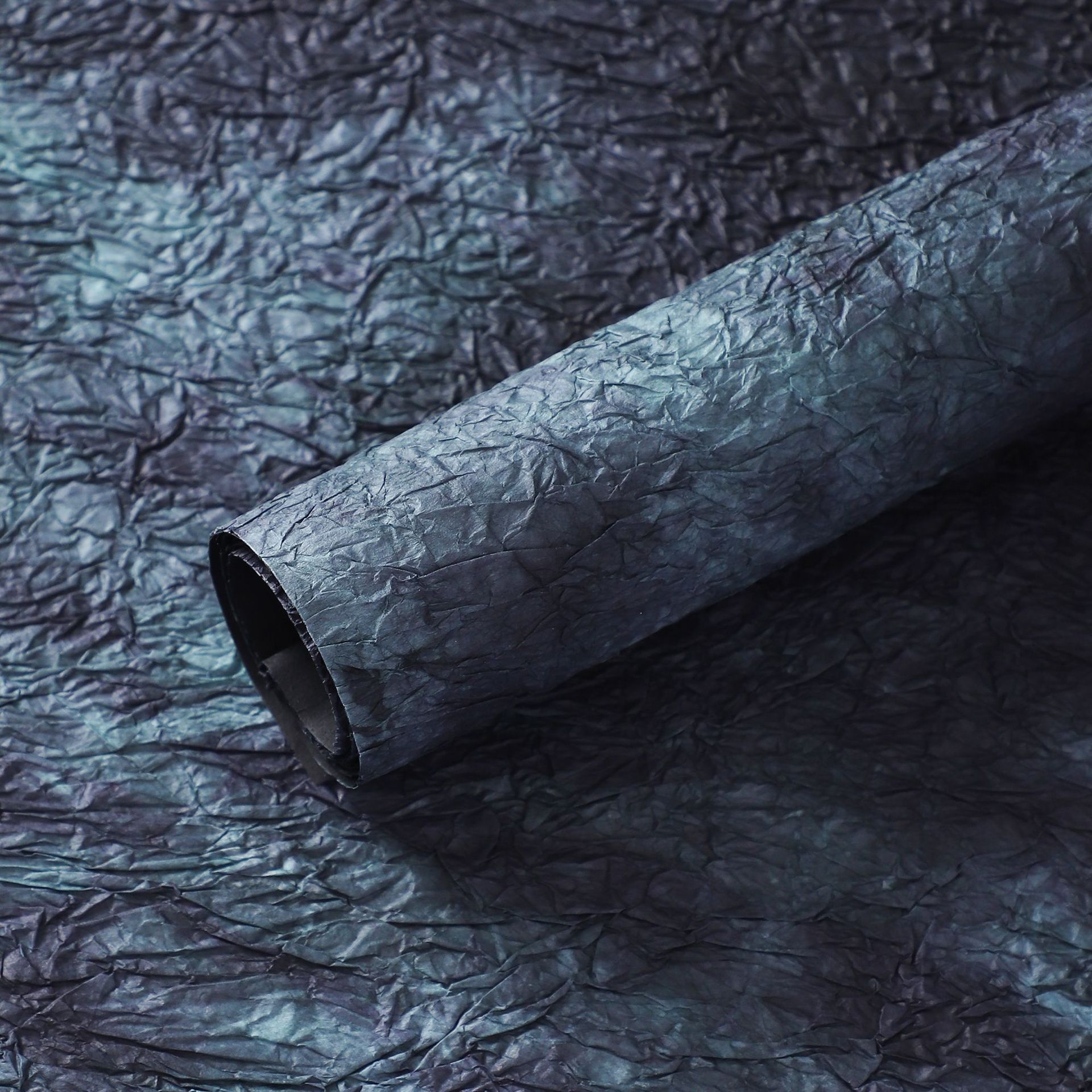 Papel para envolver ramos de flores, materiales para envolver regalos, papel hecho a mano con estampado de piedra estilo coreano con tinta de efecto flotante, papel crepé texturizado.