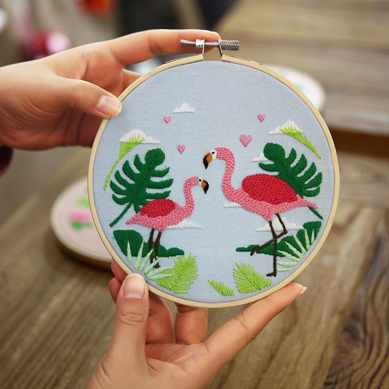Pintura colgante-Flamingo (producto sin acabado)
