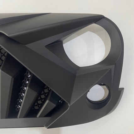 Suitable for 07-17 Jk Wrangler Modified Off-Road Hood Grille Mask with Led Lights