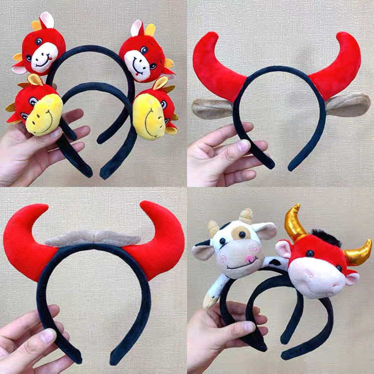 悪魔の角人形ヘッドバンド動物漫画かわいいインターネット有名人ヘッドバックル洗顔パフォーマンスホリデードレスアップヘアアクセサリー|undefined