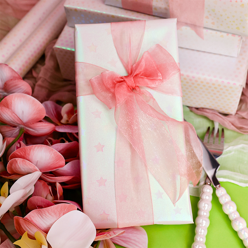 Exclusión transfronteriza para la serie de polvos brillantes con fantasía, rollo de gran tamaño, regalo de cumpleaños, papel de regalo de vacaciones, sentido avanzado