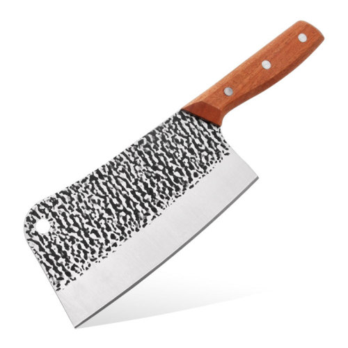 Stainless steel hammer pattern three-piece kitchen knife set kitchen knife sharp slicing bone chopping knife set household multi-functional chef knife