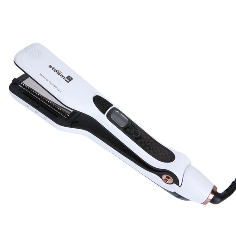 Nuevo estilo transfronterizo de vapor, férula de pelo alisado, plancha de pelo en aerosol de placa ancha, cuidado del cabello para el hogar, peinado alisado en seco y húmedo image 7