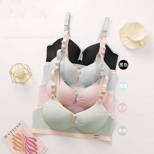 Cross-Border Underwear Manufacturer Direct Sales Nursing Bra Comfortable Wire-Free Push-Up Anti-Feeding Pregnant Women Thin Bra for Women