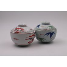 瓷樂】手繪餐具日式手繪陶瓷蓋碗和風米飯碗釉下彩日式湯碗家用