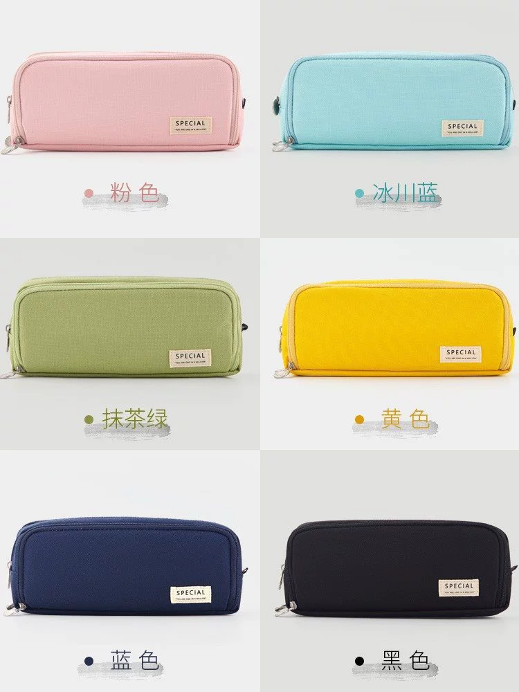Capacious multilayer Japanese pencil case for students, for secondary school