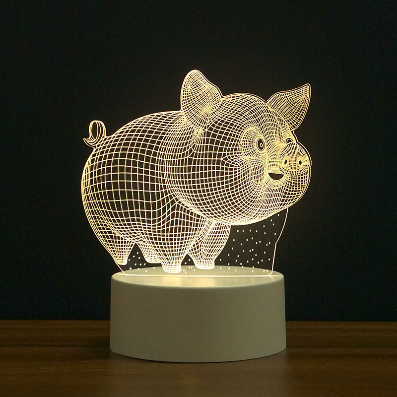 跨境热卖3d小夜灯氛围灯夜灯床头台灯企业纪念礼品创意生日礼物|undefined
