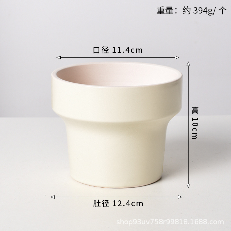 Pot de cerámica crema INS lujo ligero de alto nivel sensación de plantación de orquídeas mariposa simple orquídeas plantación de pot de porcelana blanca Dehua
