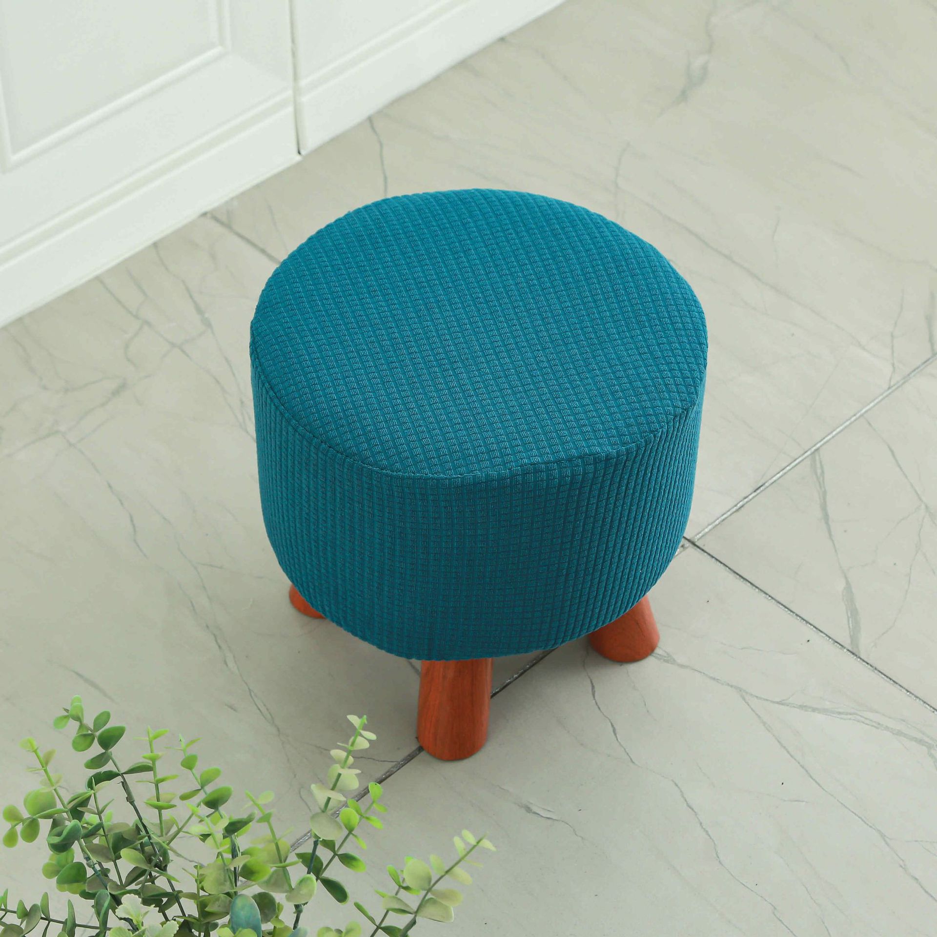 Plaid azul Pavo Real