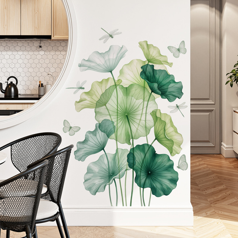 Cross-border best-selling plant leaf wall decal for bedroom sofa background, removable wall sticker for window glass 69385 Cross-border best-selling plant leaf wall decal for bedroom sofa background, removable wall sticker for window glass 69385