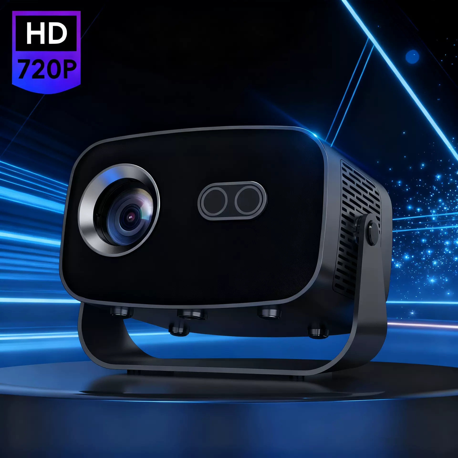 跨境便携式投影仪家用客厅卧室办公室投墙自动对焦超清4K投影机