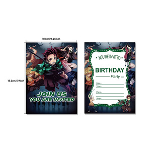 Birthday Party Ghost Blade Animation Theme Invitation Card Invitation Card Party Supplies