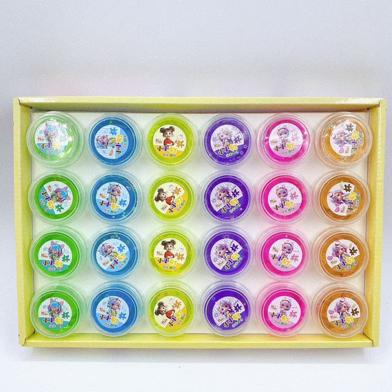 Nuevo pudín pequeño pegamento espumante colorido permeable barro de cristal slime no mancha barro de color alrededor de la escuela 1 lote de yuanes