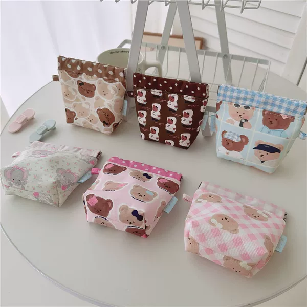 Niche Style Handmade Cute Mini Clasp Pouch, Flat Pouch, Lipstick Storage Bag