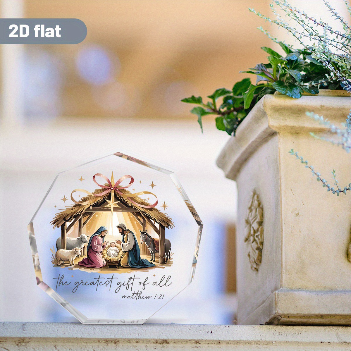Adorno Acrílico Decorativo Festivo de Acrílico de Alta Transparencia para Pascua y Navidad image 8