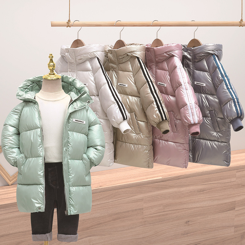 839 invierno y otoño sin lavado nuevo niño grueso chaqueta de algodón largo para niños y niñas chaqueta de algodón grueso caliente ropa de algodón para niños