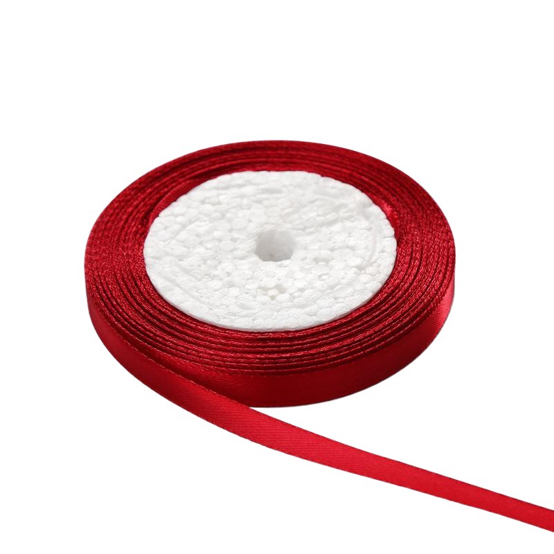 Venta directa de fábrica 1cm cinta de satén cinta de satén caja de regalo cinta decorativa lazo cinta de satén de seda suministro especial transfronterizo al por mayor