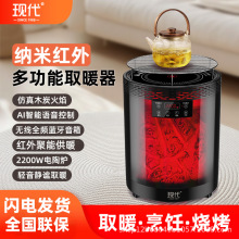 【直播單機】現代遠紅外3D火焰取暖器家用烤火電暖器燒烤爐桌