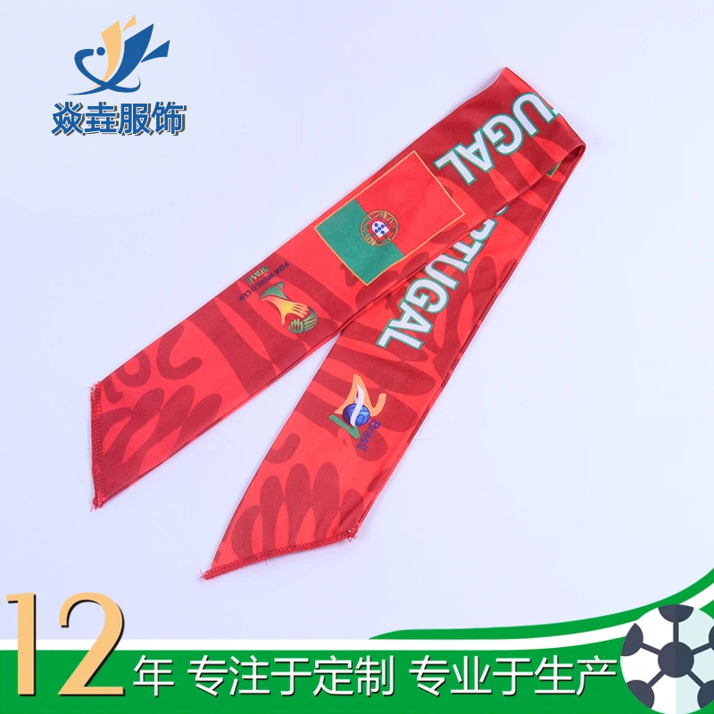 Customized according to your designs and samples, World Cup club cheerleading headbands, polyester sweat-absorbing elastic headscarves, promotional wristbands