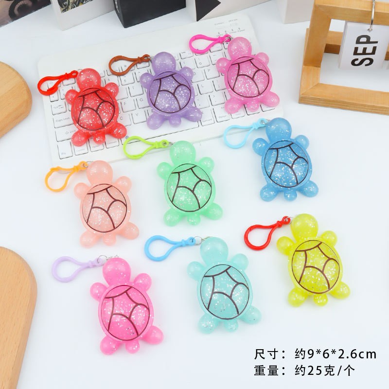 빛나는 비명을 지르는 작은 거북이 가방