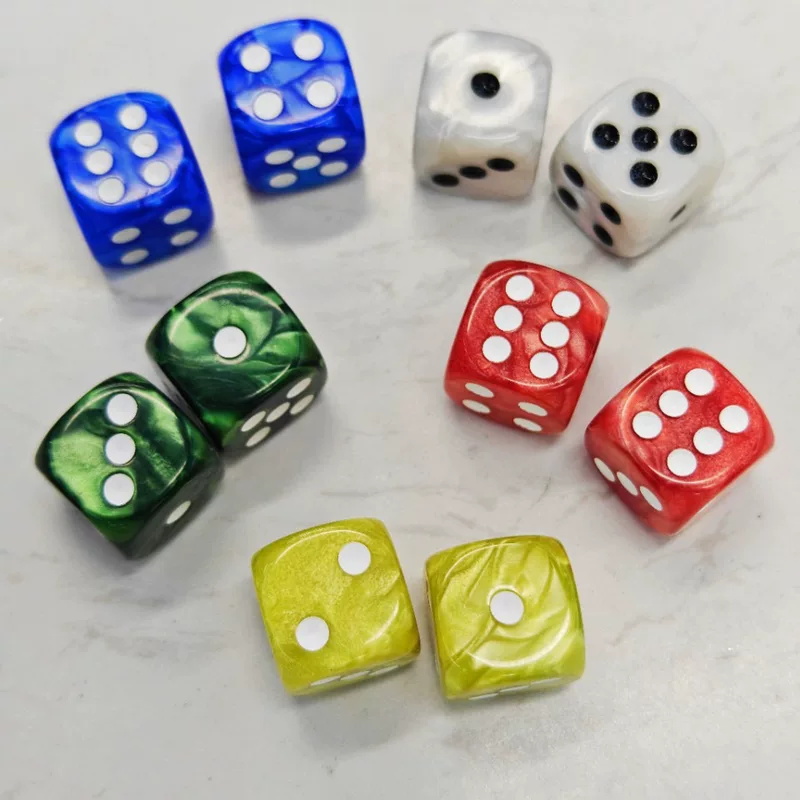 Акриловые игральные кости с округлыми углами, настольная игра, игрушка с аксессуарами, 19 мм, (Physicals)