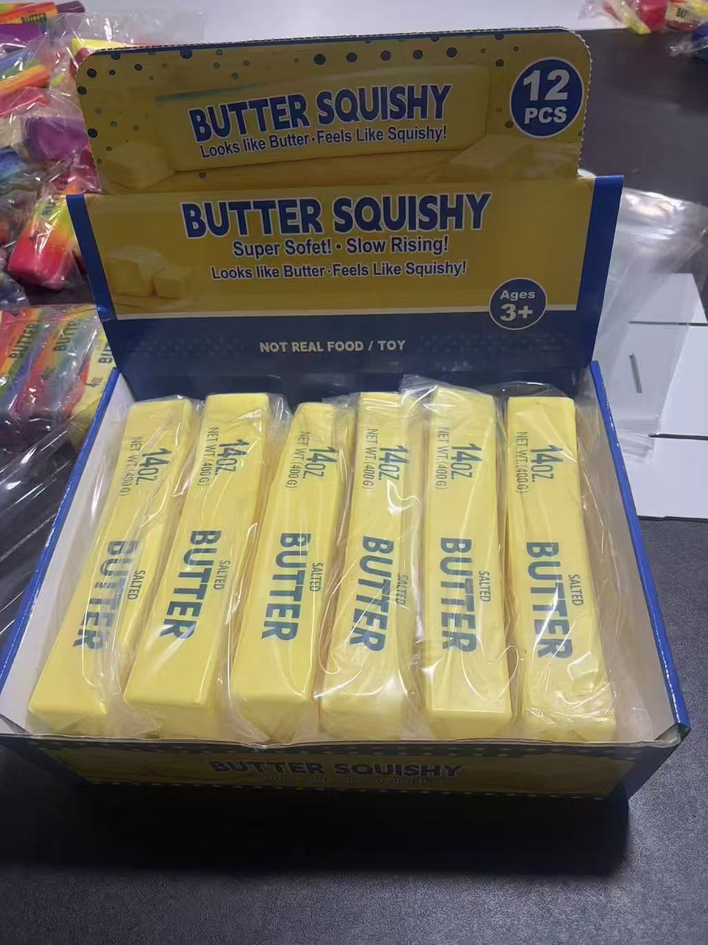 Mantequilla suave ultra húmeda rebote lento pellizco pellizco simulación de alimentos juguetes de descompresión material PU Big Mac tira de leche