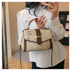 Women's Handbag with Print, Shoulder Bag, 2024 New Style, Casual Small Square Bag, Suitable for Work Commute, Versatile Single Shoulder Crossbody Bag