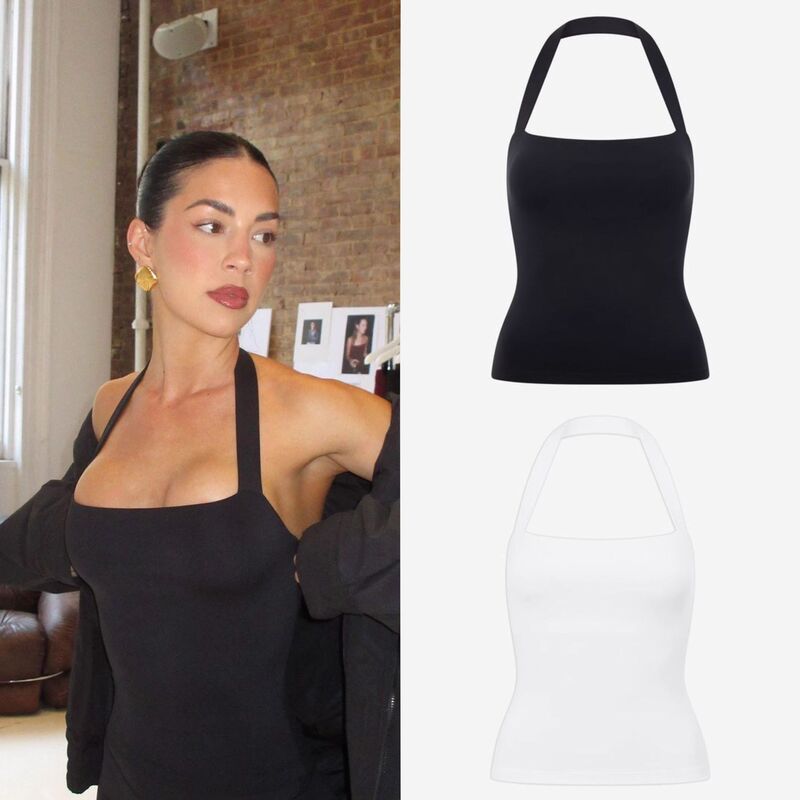Juejue*Csb Halterneck Vest Breast Pad Serenityhallehaltertank Yoga Bra Without Label 1800