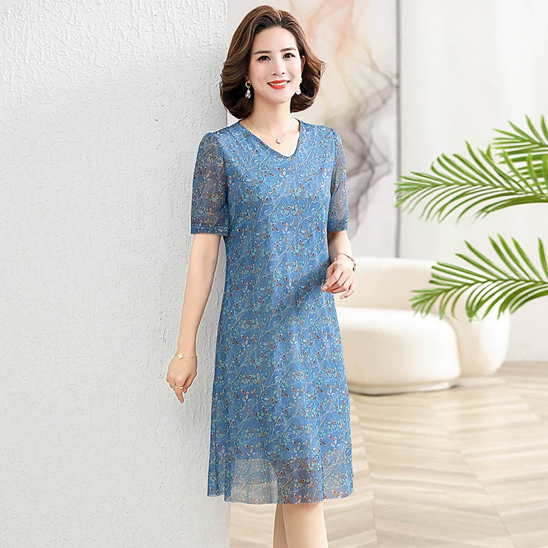 2025 новое платье с длинными рукавами, модное новое платье с цветочным принтом, большой размер, юбка средней длины, закрывающая живот, для похудения