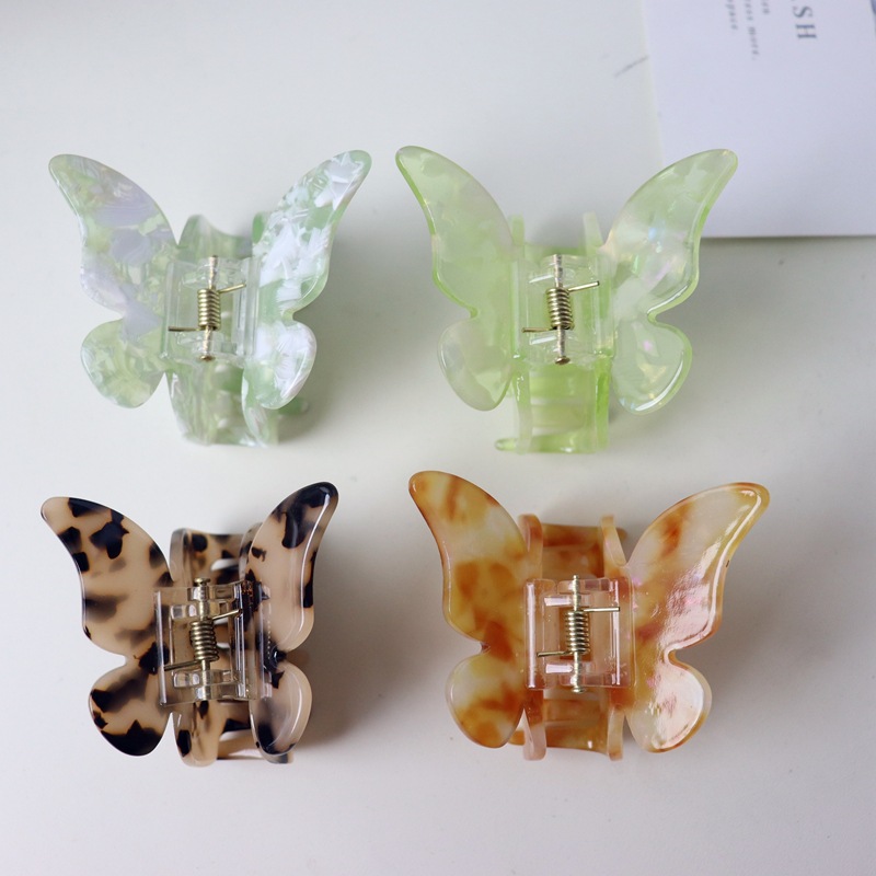 All Seasons Season Women's Gender Sweet Style Sweet Women's Butterfly Acetic Acid Sheets Hair Claws