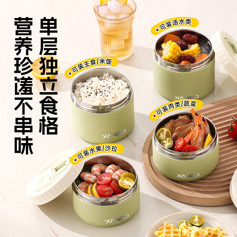 Sealed Portable Stainless Steel Insulated Lunch Box, Multi-Layer, High-Looking, Stylish Lunch Box for Office Workers, Bento Box, Food-Grade Soup Container