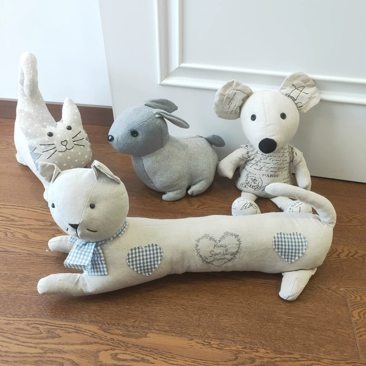 Ткань мультяшная дверная заглушка милая кукла украшение дома украшение ветростойкость анти-столкновение креативное животное блокирующее дверь артефакт