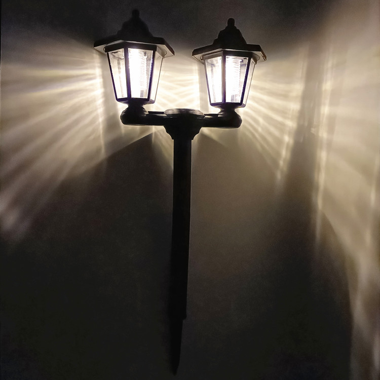 Fábrica suministra luz solar LED de pared de inducción césped patio villa decoración hexagonal paisaje jardín luz exterior