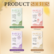 全英文SADOER洋甘菊香氛吸油纸60x90mm 吸油面部吸油纸跨境批发