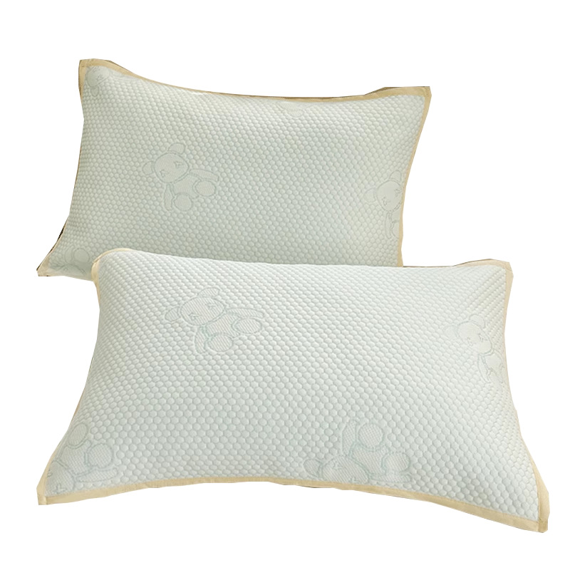 Summer Ice Bean Pillow Cover, a Pair of Cool Ice Silk Pillow Covers, Pillow Cover, Dirt-Proof Pad, Straps, Non-Slip and Non-Falling