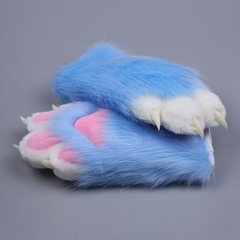 新款成品兽爪吱吱叫带指甲furry兽爪手套彩色cosplay猫抓手套吱吱