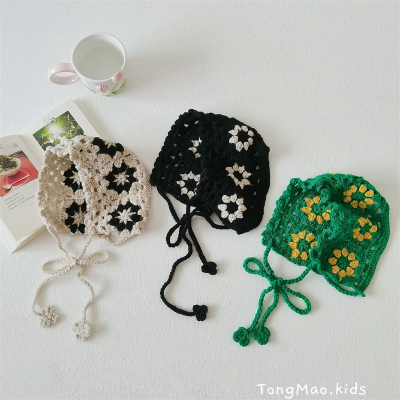 Brand children's woven thin knitted hair accessory handmade girl's