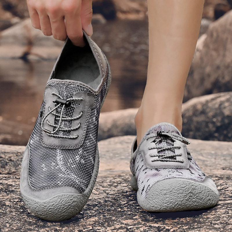 2024 verano comercio exterior zapatos de hombre de tamaño grande malla ligera zapatos de hombre transpirables al aire libre zapatos de malla de montaña casuales para hombres