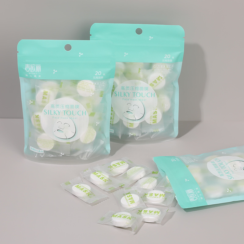 Compressed Mask Grain DIY Candy Pie Compressed Mask Paper Plus Large Non-woven Paper Film 20 Pack