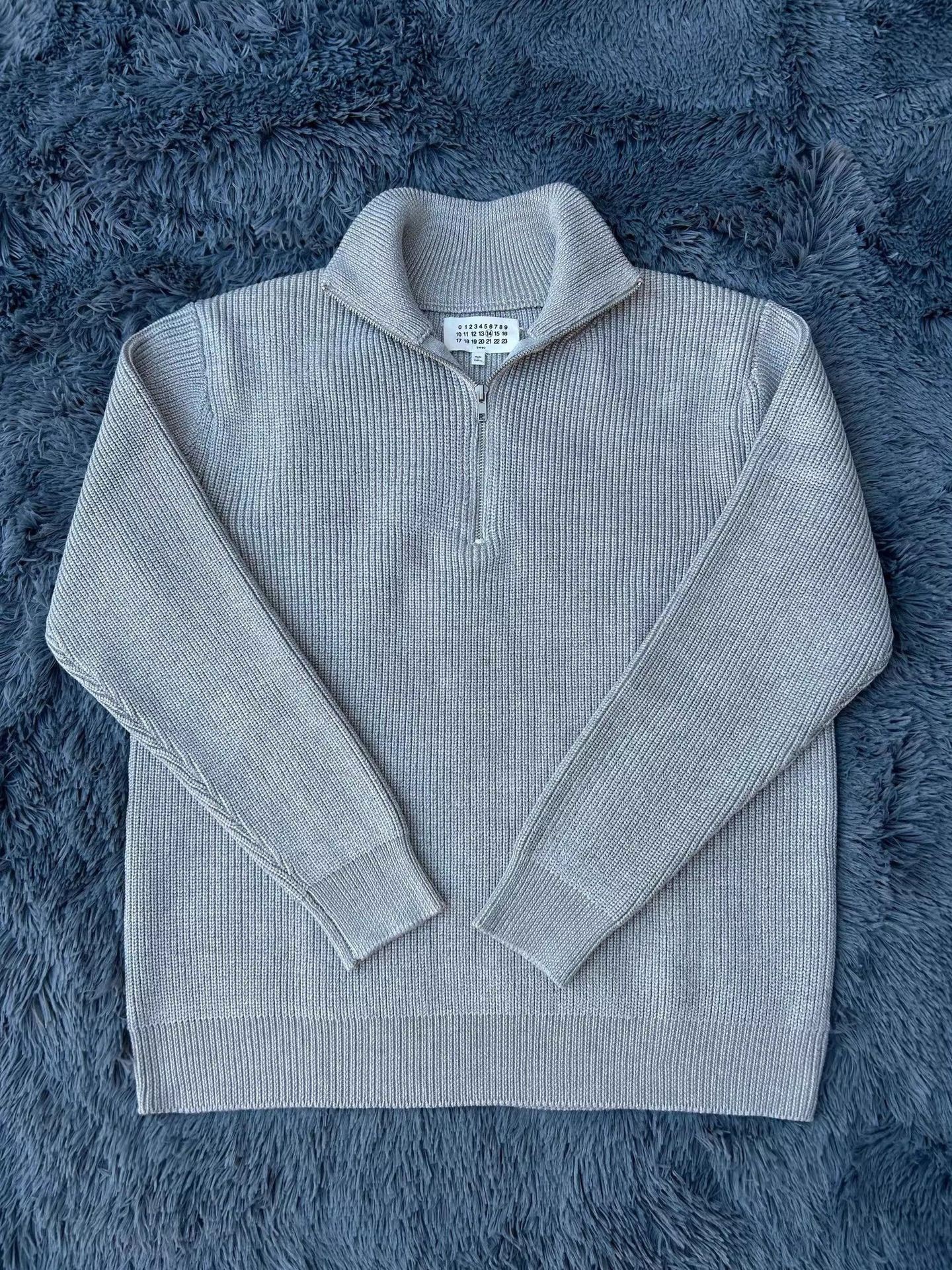 Maison Margiela Zip Sweater Grey