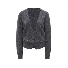 V领宽松毛织开衫 软糯马海毛羊毛上衣毛衣女