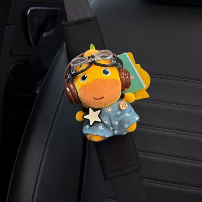 Car Seatbelt Decoration, Anti-Wear | Seat belt shoulder pad - shoulder-pads-pilot-lulu-black-for-all-seasons