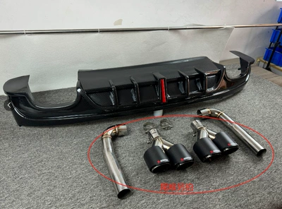 Big Surrounded Large and Small Body Kits, Front and Rear - back-lip-carbon-fiber-pattern