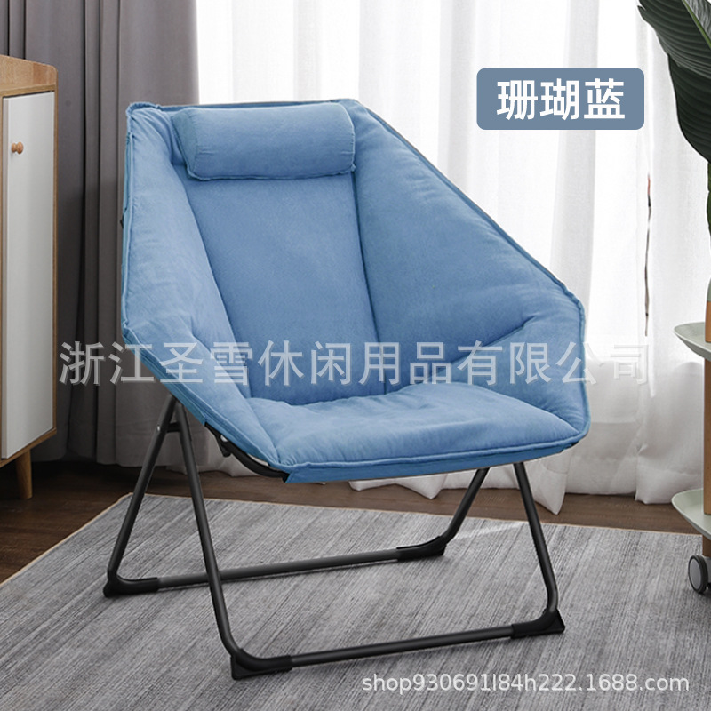 Santa nieve silla plegable sofá de relajación silla mariposa casera dormitorio silla de algodón de pelusa silla casera para dormir almuerzo