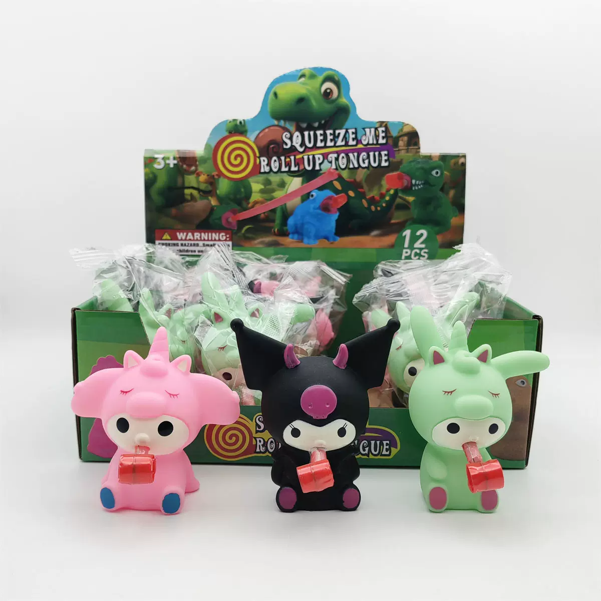 新品卷舌库洛米发声捏捏乐搞笑挤压尖叫库洛米创意BB哨玩具批发