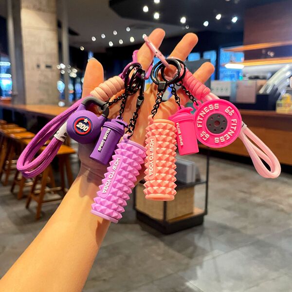 Creative sports keychain for yoga from foam for gym