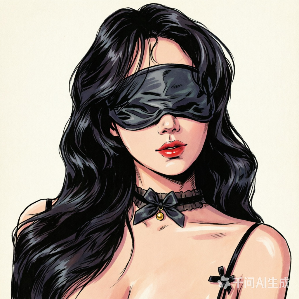 Light-Blocking Eye Mask with Matching Collar, Bondage & Restraint Accessory Set — detail image 2