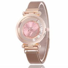 时尚热销直播引流小天鹅滚珠合金网带女士石英手表