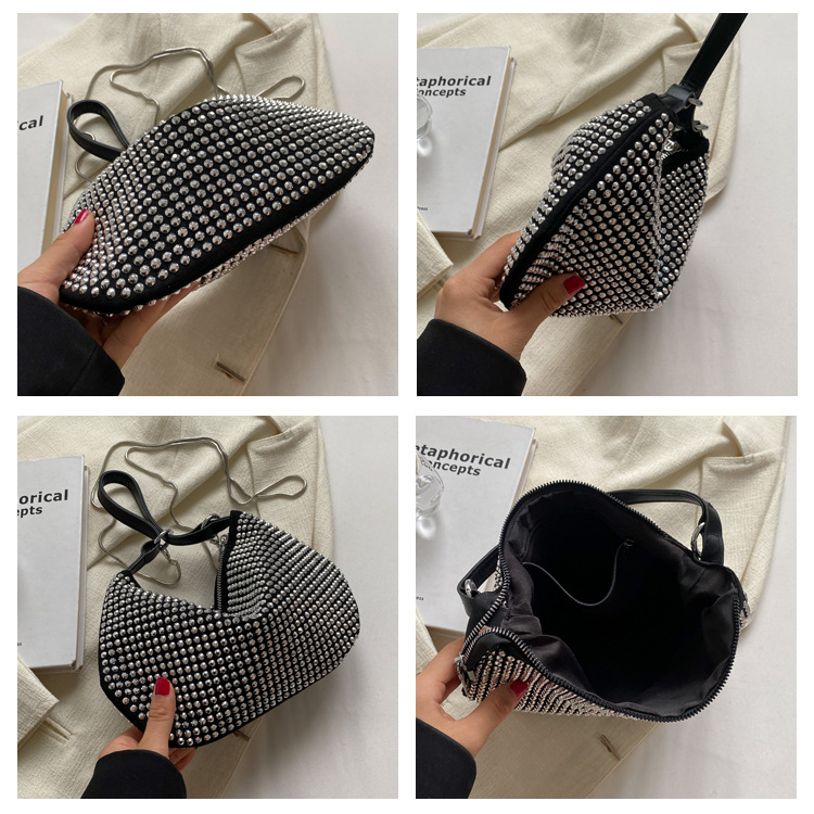 Women's Medium Pu Leather Solid Color Streetwear Square Zipper Underarm Bag display picture 2