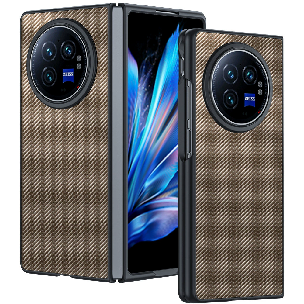Защита корпуса телефона Vivoxfold3Pro: кожаный чехол на магните против падений, ультра‑тонкий чехол из телячьей кожи